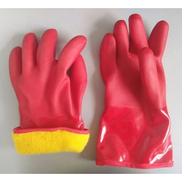 Red pvc cashmere cold-proof gloves